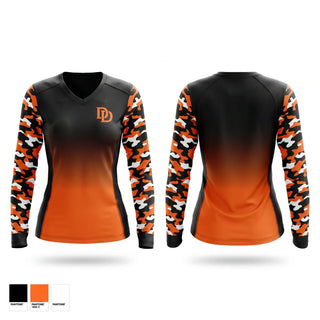 Womens Long Sleeve Vneck Shirt, Dover Dragons, Women's Soccer, Teamtime, Team time, sublimation, custom sports apparel, team uniforms, spirit wear, spiritwear, sports uniforms, custom shirts, team store, custom team store, fundraiser sports, apparel fundraiser