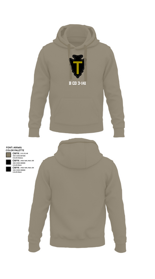 Hoodie, B CO 3-141, Army, Teamtime, Team time, sublimation, custom sports apparel, team uniforms, spirit wear, spiritwear, sports uniforms, custom shirts, team store, custom team store, fundraiser sports, apparel fundraiser