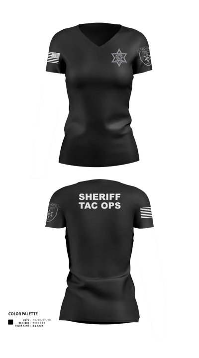 Fayette County Sheriff WV 38752837 Women's Short Sleeve V-neck Shirt - 234