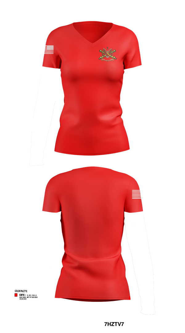 Womens Short Sleeve Vneck Shirt, 1128th Forward Support Company, , Teamtime, Team time, sublimation, custom sports apparel, team uniforms, spirit wear, spiritwear, sports uniforms, custom shirts, team store, custom team store, fundraiser sports, apparel fundraiser