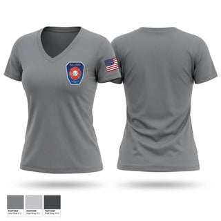 Womens Short Sleeve Vneck Shirt, Bull Head, Fire Department, Teamtime, Team time, sublimation, custom sports apparel, team uniforms, spirit wear, spiritwear, sports uniforms, custom shirts, team store, custom team store, fundraiser sports, apparel fundraiser