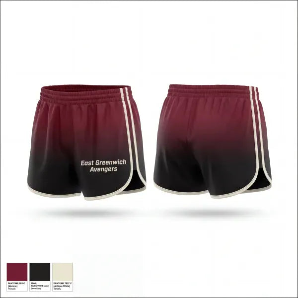 Womens Shorts, East Greenwich Avengers, Men's Lacrosse, Teamtime, Team time, sublimation, custom sports apparel, team uniforms, spirit wear, spiritwear, sports uniforms, custom shirts, team store, custom team store, fundraiser sports, apparel fundraiser