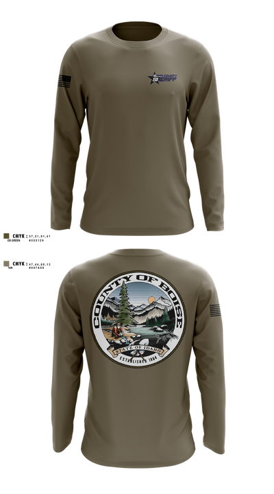 Boise County Sheriffs 675554 Long Sleeve Performance Shirt 1