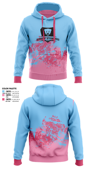 Hoodie, Lady Pumas, Women's Soccer, Teamtime, Team time, sublimation, custom sports apparel, team uniforms, spirit wear, spiritwear, sports uniforms, custom shirts, team store, custom team store, fundraiser sports, apparel fundraiser