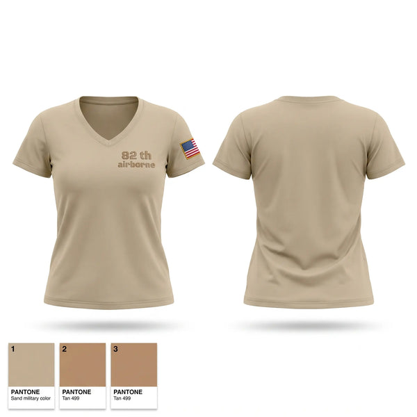 Womens Short Sleeve Vneck Shirt, 82 th airborne, Army, Teamtime, Team time, sublimation, custom sports apparel, team uniforms, spirit wear, spiritwear, sports uniforms, custom shirts, team store, custom team store, fundraiser sports, apparel fundraiser