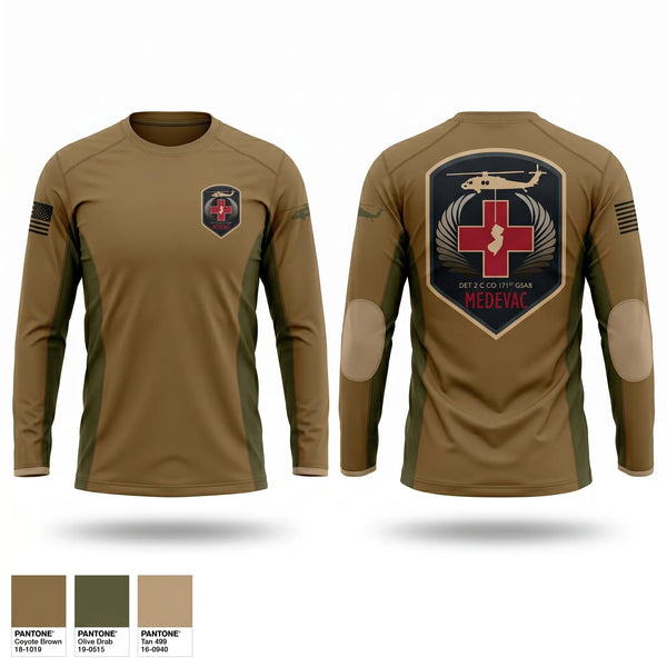 Long Sleeve Performance Shirt, 1-171 MEDEVAC, National Guard, Teamtime, Team time, sublimation, custom sports apparel, team uniforms, spirit wear, spiritwear, sports uniforms, custom shirts, team store, custom team store, fundraiser sports, apparel fundraiser