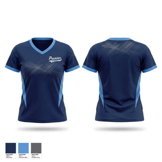 Womens Short Sleeve Vneck Shirt, Premier Baseball, Baseball, Teamtime, Team time, sublimation, custom sports apparel, team uniforms, spirit wear, spiritwear, sports uniforms, custom shirts, team store, custom team store, fundraiser sports, apparel fundraiser
