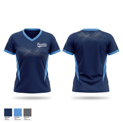 Premier Baseball Women's Short Sleeve V-neck Shirt - 1