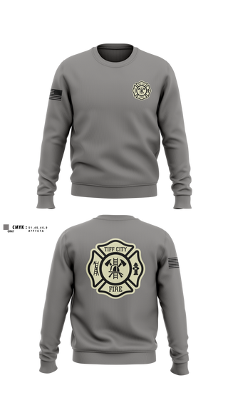 Crew Neck Sweatshirt, tiff city, Fire Department, Teamtime, Team time, sublimation, custom sports apparel, team uniforms, spirit wear, spiritwear, sports uniforms, custom shirts, team store, custom team store, fundraiser sports, apparel fundraiser