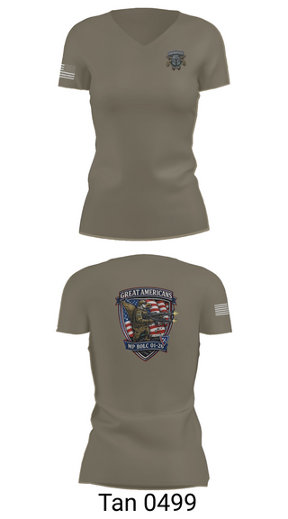 Womens Short Sleeve Vneck Shirt, 01-26 MP BOLC, Army, Teamtime, Team time, sublimation, custom sports apparel, team uniforms, spirit wear, spiritwear, sports uniforms, custom shirts, team store, custom team store, fundraiser sports, apparel fundraiser