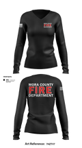 Mora county fire 84247138 Women's Long Sleeve V-neck Shirt - 2