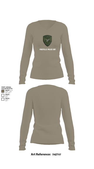 Womens Long Sleeve Vneck Shirt, Pikeville Police SRT, , Teamtime, Team time, sublimation, custom sports apparel, team uniforms, spirit wear, spiritwear, sports uniforms, custom shirts, team store, custom team store, fundraiser sports, apparel fundraiser