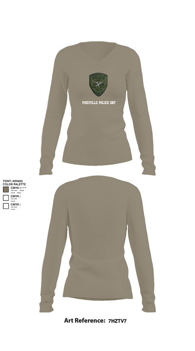 Pikeville Police SRT 98289617 Women's Long Sleeve V-neck Shirt - 59