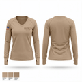 186 en co 25728798 Women's Long Sleeve V-neck Shirt - 1