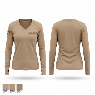 Womens Long Sleeve Vneck Shirt, 186 en co, National Guard, Teamtime, Team time, sublimation, custom sports apparel, team uniforms, spirit wear, spiritwear, sports uniforms, custom shirts, team store, custom team store, fundraiser sports, apparel fundraiser