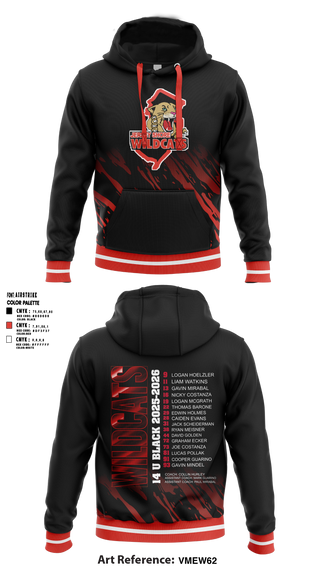 Hoodie, Wildcats, Ice Hockey, Teamtime, Team time, sublimation, custom sports apparel, team uniforms, spirit wear, spiritwear, sports uniforms, custom shirts, team store, custom team store, fundraiser sports, apparel fundraiser