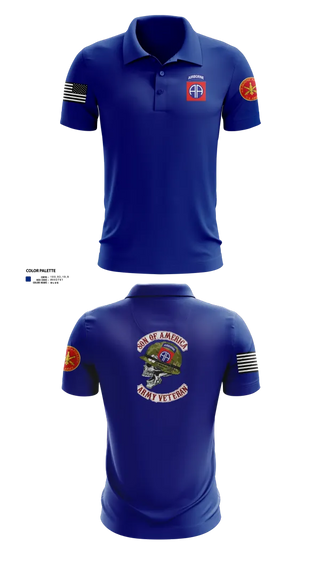 Short Sleeve Performance Polo, 82d ABN DIV, , Teamtime, Team time, sublimation, custom sports apparel, team uniforms, spirit wear, spiritwear, sports uniforms, custom shirts, team store, custom team store, fundraiser sports, apparel fundraiser