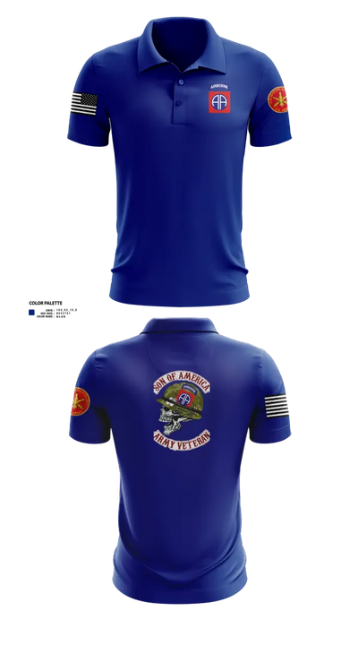 82d ABN DIV 72745716 Short Sleeve Performance Polo - 100