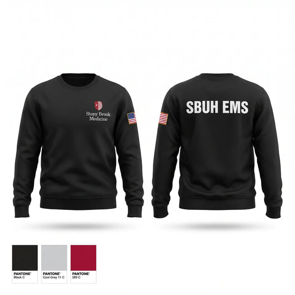 Crew Neck Sweatshirt, STONY BROOK MEDICINE, EMS/EMT, Teamtime, Team time, sublimation, custom sports apparel, team uniforms, spirit wear, spiritwear, sports uniforms, custom shirts, team store, custom team store, fundraiser sports, apparel fundraiser