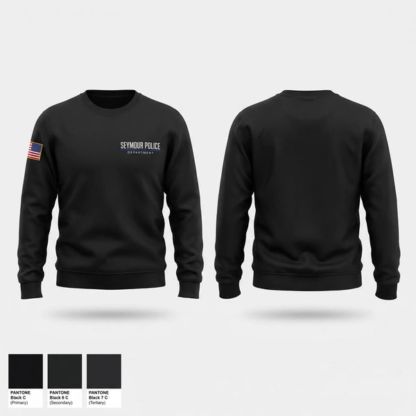 Crew Neck Sweatshirt, Seymour Police Department, Police, Teamtime, Team time, sublimation, custom sports apparel, team uniforms, spirit wear, spiritwear, sports uniforms, custom shirts, team store, custom team store, fundraiser sports, apparel fundraiser