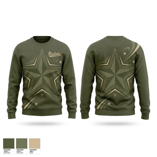 Crew Neck Sweatshirt, Rockets, Baseball, Teamtime, Team time, sublimation, custom sports apparel, team uniforms, spirit wear, spiritwear, sports uniforms, custom shirts, team store, custom team store, fundraiser sports, apparel fundraiser