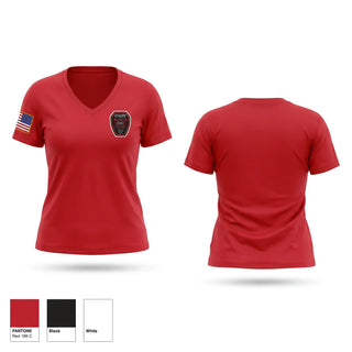 Womens Short Sleeve Vneck Shirt, Cygnet Fire Department, Fire Department, Teamtime, Team time, sublimation, custom sports apparel, team uniforms, spirit wear, spiritwear, sports uniforms, custom shirts, team store, custom team store, fundraiser sports, apparel fundraiser
