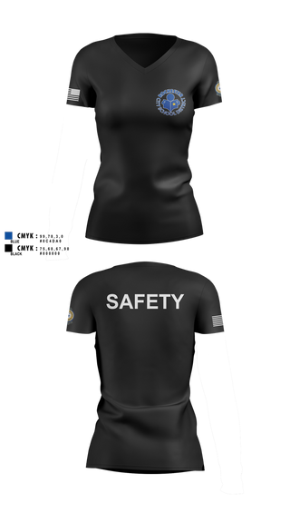 Womens Short Sleeve Vneck Shirt, RCSD ROCHESTER NY, Police, Teamtime, Team time, sublimation, custom sports apparel, team uniforms, spirit wear, spiritwear, sports uniforms, custom shirts, team store, custom team store, fundraiser sports, apparel fundraiser