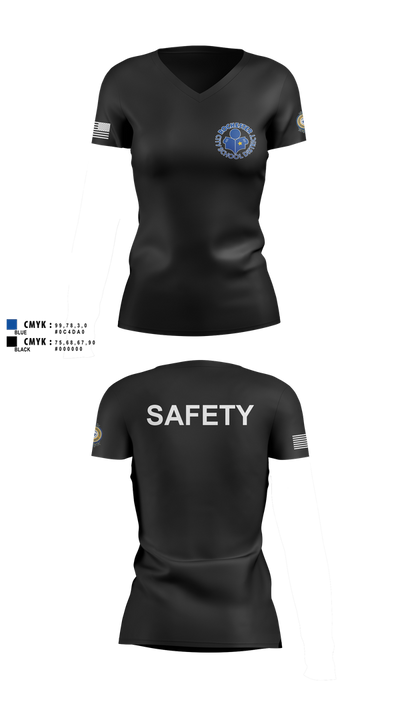 RCSD ROCHESTER NY 52361743 Women's Short Sleeve V-neck Shirt - 1