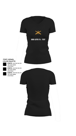 Womens Short Sleeve Vneck Shirt, HHB 113th FA / FIST, , Teamtime, Team time, sublimation, custom sports apparel, team uniforms, spirit wear, spiritwear, sports uniforms, custom shirts, team store, custom team store, fundraiser sports, apparel fundraiser