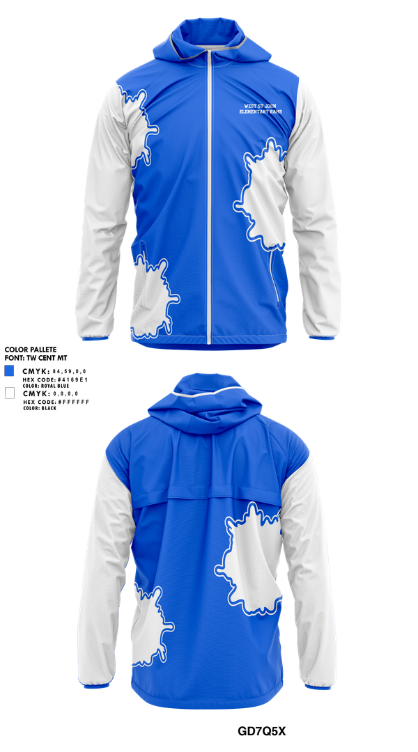 Windbreaker, West St John Elementary Rams, Softball, Teamtime, Team time, sublimation, custom sports apparel, team uniforms, spirit wear, spiritwear, sports uniforms, custom shirts, team store, custom team store, fundraiser sports, apparel fundraiser