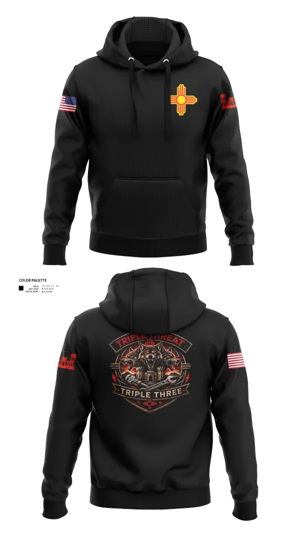 Hoodie, 333rd Triple Threat 2, Army, Teamtime, Team time, sublimation, custom sports apparel, team uniforms, spirit wear, spiritwear, sports uniforms, custom shirts, team store, custom team store, fundraiser sports, apparel fundraiser