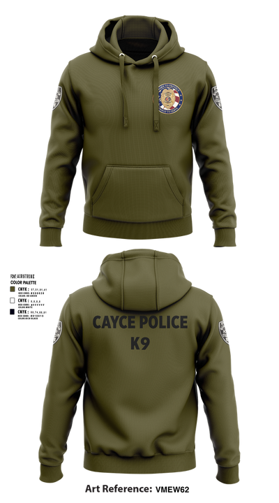 Cayce Police K9 35627395 Hoodie - 102