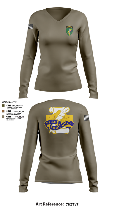 321st CA 45923194 Women's Long Sleeve V-neck Shirt - 3