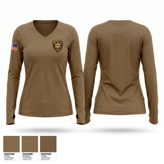 Womens Long Sleeve Vneck Shirt, Somerset County Sheriff’s Search & Rescue, Police, Teamtime, Team time, sublimation, custom sports apparel, team uniforms, spirit wear, spiritwear, sports uniforms, custom shirts, team store, custom team store, fundraiser sports, apparel fundraiser
