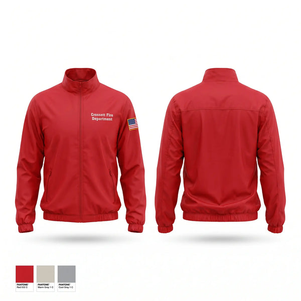 Windbreaker, Crossett Fire Department, Fire Department, Teamtime, Team time, sublimation, custom sports apparel, team uniforms, spirit wear, spiritwear, sports uniforms, custom shirts, team store, custom team store, fundraiser sports, apparel fundraiser