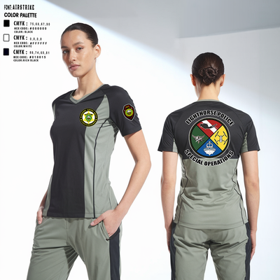 Muscogee Nation Special Operations 96454937 Women's Short Sleeve V-neck Shirt - 2