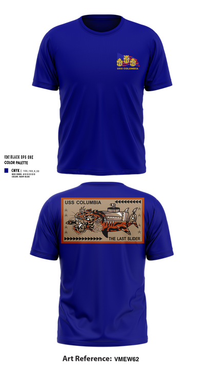 USS Columbia 84322120 Short Sleeve Performance Shirt - 56