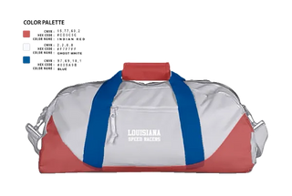 Duffle Bag, Louisiana Speed Racers, Track & Field, Teamtime, Team time, sublimation, custom sports apparel, team uniforms, spirit wear, spiritwear, sports uniforms, custom shirts, team store, custom team store, fundraiser sports, apparel fundraiser