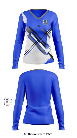 Womens Long Sleeve Vneck Shirt, Mifflin Punchers Band, Spirit Store, Teamtime, Team time, sublimation, custom sports apparel, team uniforms, spirit wear, spiritwear, sports uniforms, custom shirts, team store, custom team store, fundraiser sports, apparel fundraiser