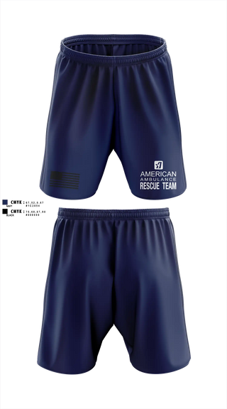 Athletic Shorts With Pockets, American Ambulance Rescue Team, EMS/EMT, Teamtime, Team time, sublimation, custom sports apparel, team uniforms, spirit wear, spiritwear, sports uniforms, custom shirts, team store, custom team store, fundraiser sports, apparel fundraiser