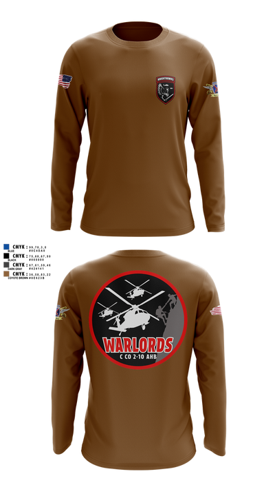 2-10 AHB Knighthawks 14380811 Long Sleeve Performance Shirt 67