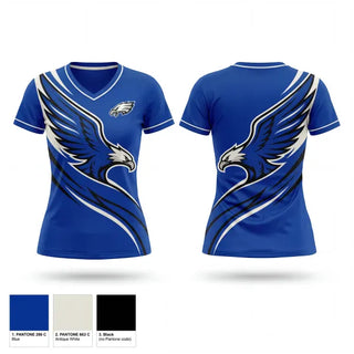 Womens Short Sleeve Vneck Shirt, Cedar Creek Eagles, , Teamtime, Team time, sublimation, custom sports apparel, team uniforms, spirit wear, spiritwear, sports uniforms, custom shirts, team store, custom team store, fundraiser sports, apparel fundraiser