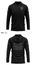 Bishop Police Department Long Sleeve Performance Shirt with hood - 13