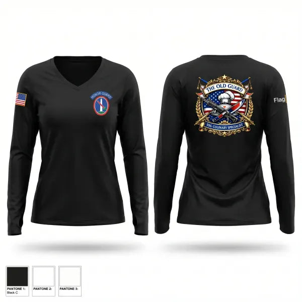 Womens Long Sleeve Vneck Shirt, 529th 4-3 Battalion The Old Guard, Army, Teamtime, Team time, sublimation, custom sports apparel, team uniforms, spirit wear, spiritwear, sports uniforms, custom shirts, team store, custom team store, fundraiser sports, apparel fundraiser