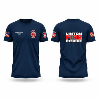 Short Sleeve Performance Shirt, Linton Fire Department, Fire Department, Teamtime, Team time, sublimation, custom sports apparel, team uniforms, spirit wear, spiritwear, sports uniforms, custom shirts, team store, custom team store, fundraiser sports, apparel fundraiser