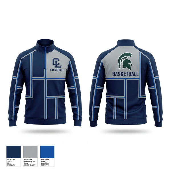 Quarter Zip Jacket, Fellowship Christian School, Men's Basketball, Teamtime, Team time, sublimation, custom sports apparel, team uniforms, spirit wear, spiritwear, sports uniforms, custom shirts, team store, custom team store, fundraiser sports, apparel fundraiser