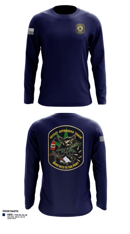 Long Sleeve Performance Shirt, Columbia PD K-9 UnitColumbia PD K-9 Unit, Police, Teamtime, Team time, sublimation, custom sports apparel, team uniforms, spirit wear, spiritwear, sports uniforms, custom shirts, team store, custom team store, fundraiser sports, apparel fundraiser