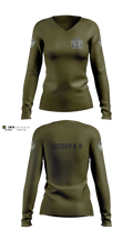Washington County SO Maine K9 Unit Women's Long Sleeve V-neck Shirt - 15