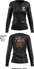 97TH Chemical Battalion 45931248 Women's Long Sleeve V-neck Shirt - 2