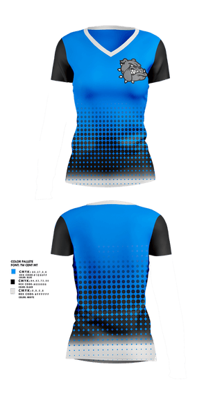 Womens Short Sleeve Vneck Shirt, Bulldawgs, , Teamtime, Team time, sublimation, custom sports apparel, team uniforms, spirit wear, spiritwear, sports uniforms, custom shirts, team store, custom team store, fundraiser sports, apparel fundraiser